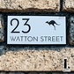 Kangaroo House Number Sign