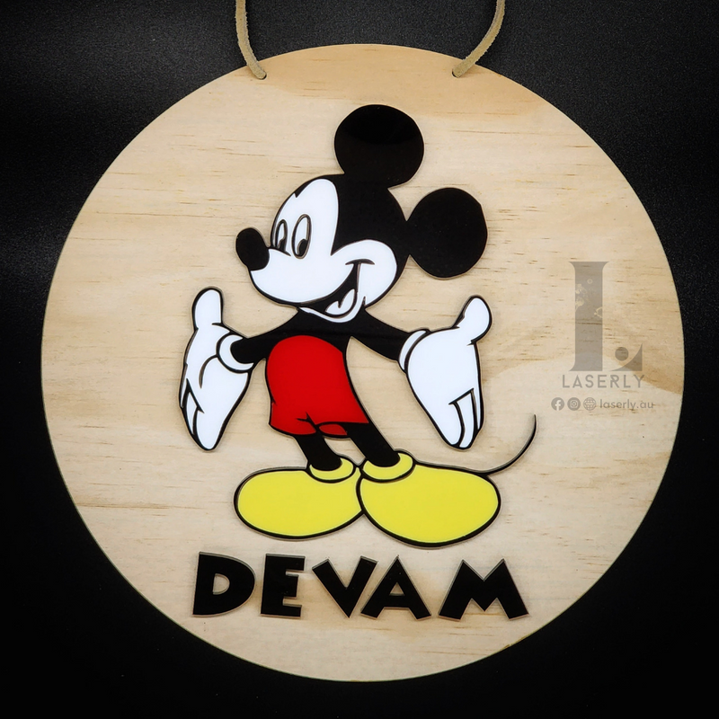 Mickey Nursery Door Sign