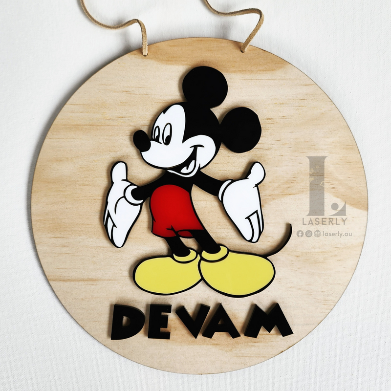 Mickey Nursery Door Sign