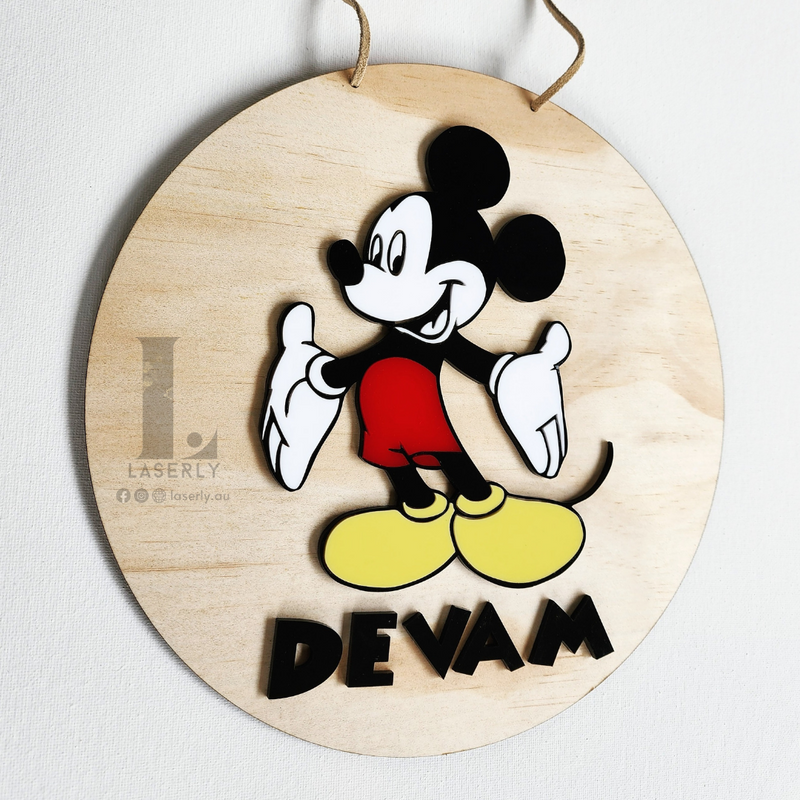 Mickey Nursery Door Sign