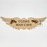 Garage Man Cave Bamboo Sign Board