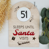 Christmas days count plaque